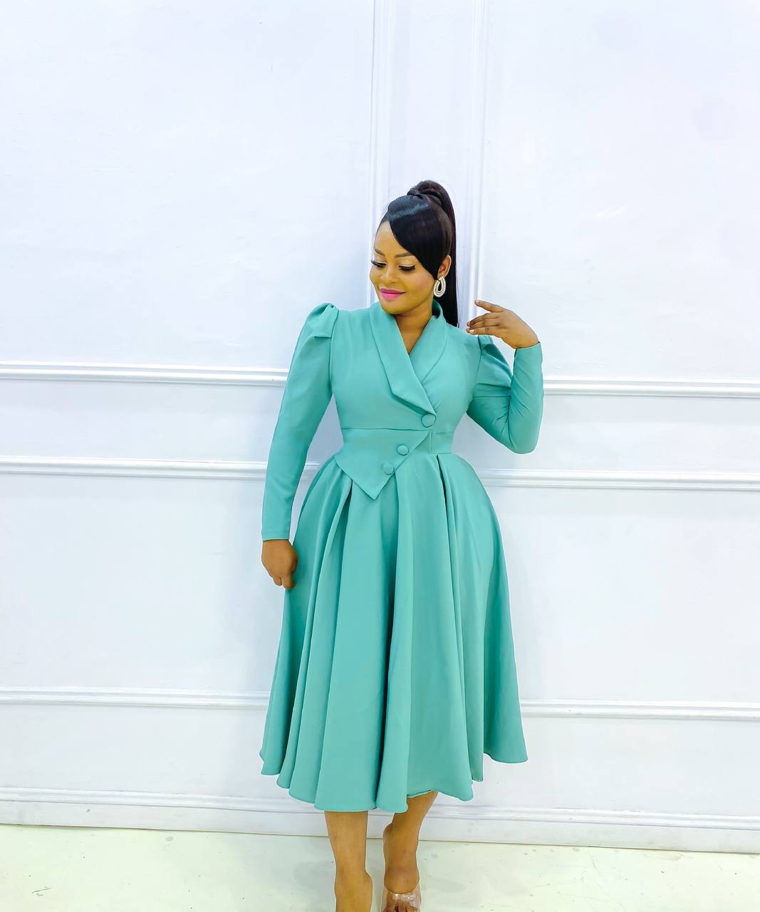 Blazer Flare Dress | QueenChic - Catlog Blazer Flare Dress | QueenChic - Catlog