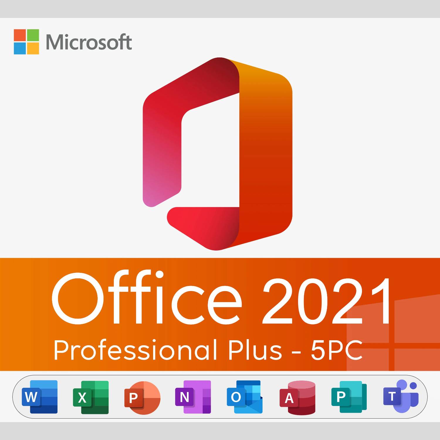 Microsoft Office 2021 Professional Plus Non Transferrable- 5PC